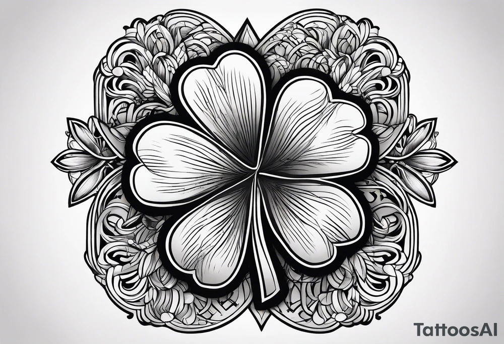 Four leaf clover tattoo idea