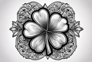 Four leaf clover tattoo idea