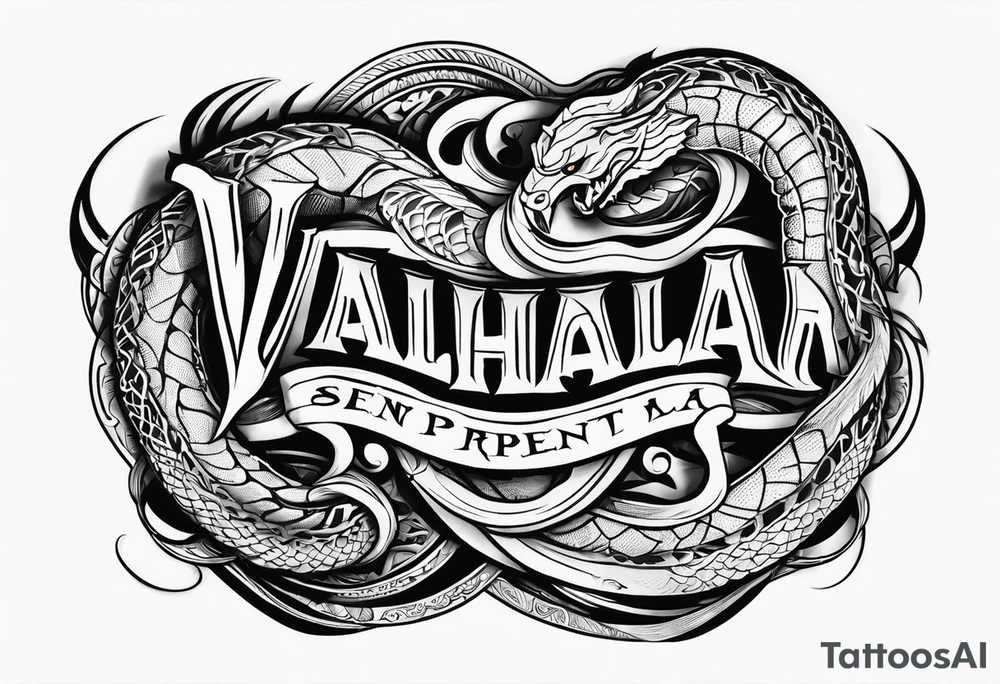 Valhalla serpent tattoo idea