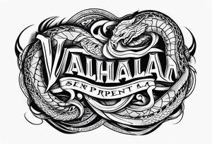 Valhalla serpent tattoo idea