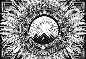 sun rays tattoo idea