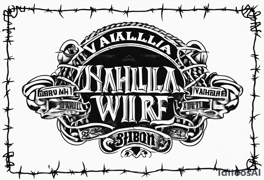 valhalla barb wire prison tattoo idea