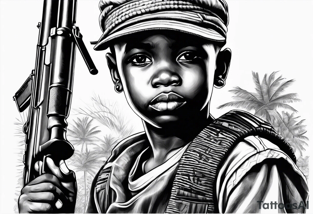 african child soldier tattoo idea