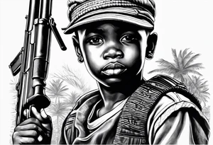 african child soldier tattoo idea