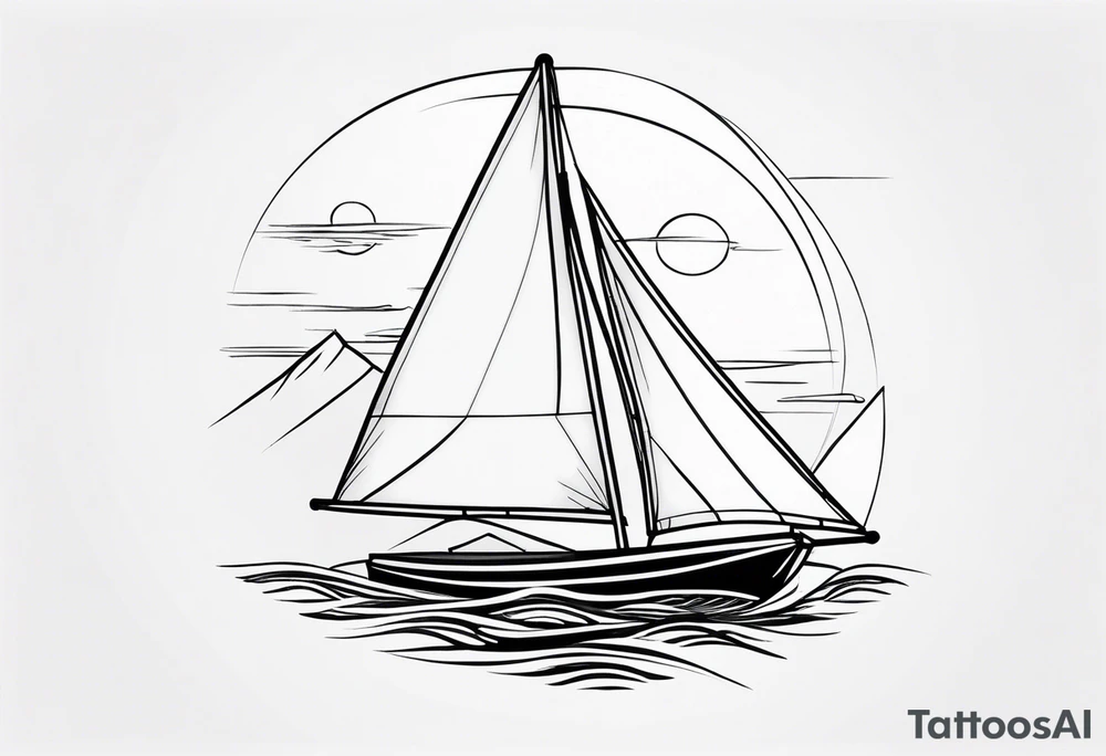 Sailboat Journey tattoo idea