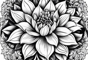 flower fire for a male tattoo tattoo idea