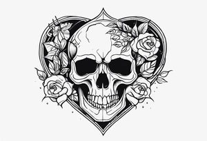 combine
 visceral heart and skull tattoo idea
