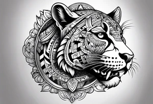 aztec black jaguar tattoo idea