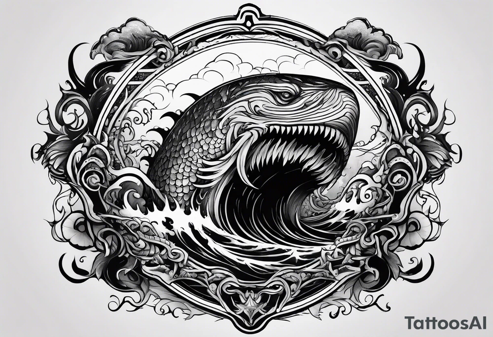 Menacing leviathan tattoo idea