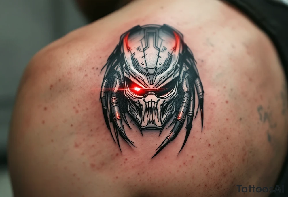Cyber Predator – A partially cybernetic Yautja, enhanced with mechanical limbs, integrated targeting implants, and a glowing red cyber-eye replacing its bio-mask. Uses a retractable energy blade instead of wrist-mounted claws. tattoo idea