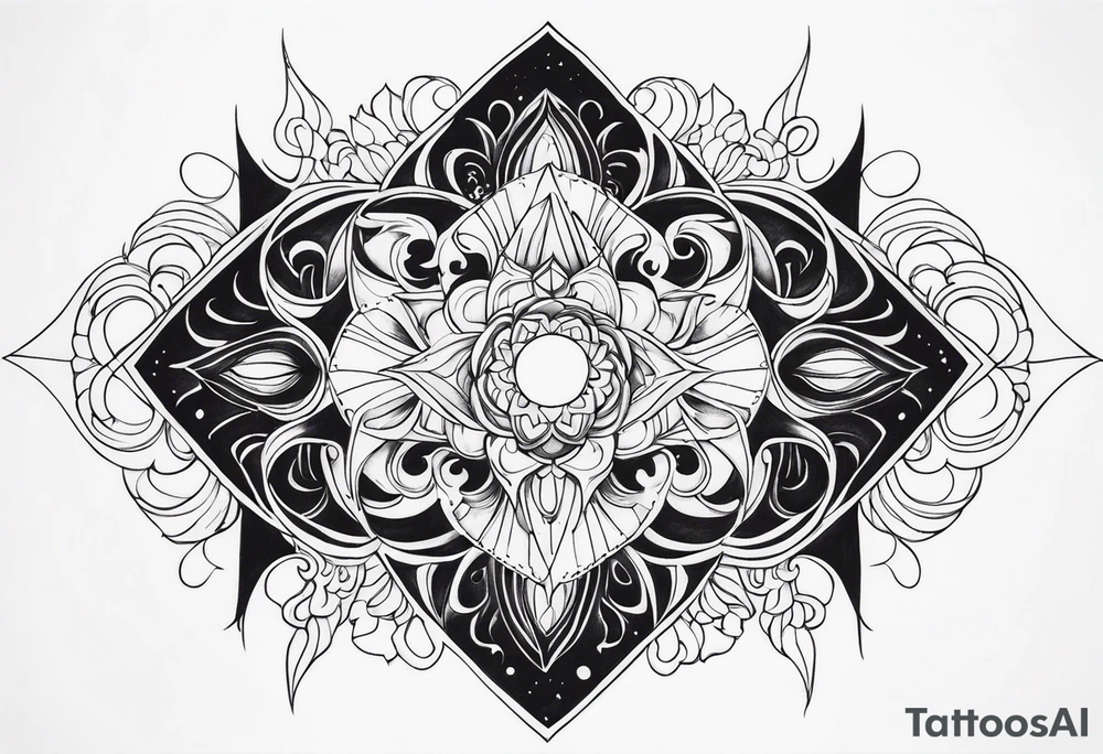 Celestial Cascade tattoo idea