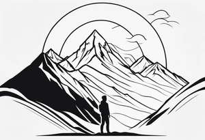 Person on Peak tattoo idea