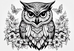 Owl flowers butterflies 
Stars tattoo idea