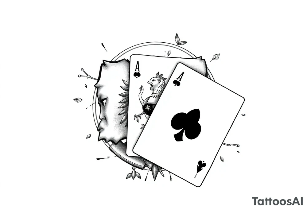 Poland symbol and poker cards Add casino money to it. tattoo idea