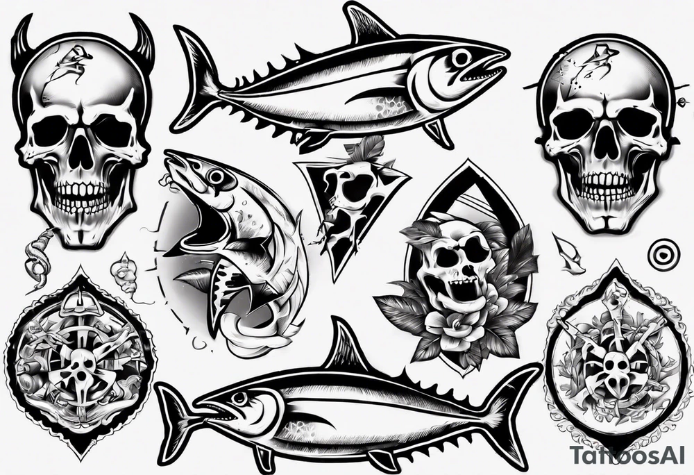 tuna bones tattoo idea