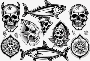 tuna bones tattoo idea