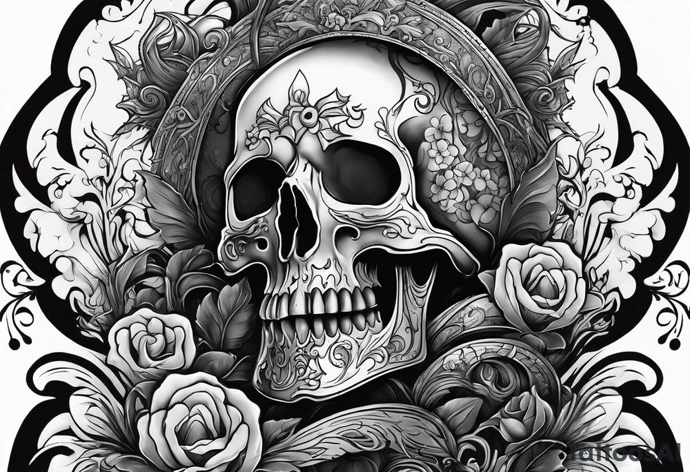 mist death, emphasizing a vague, unclear feeling. tattoo idea