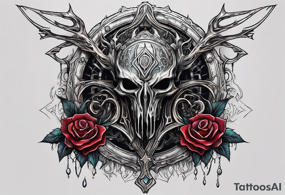 Eldritch god, bloodborne hunter's mark tattoo idea