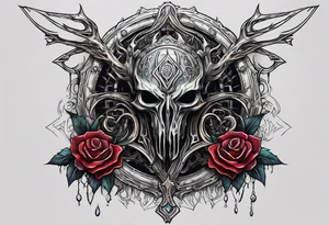 Eldritch god, bloodborne hunter's mark tattoo idea