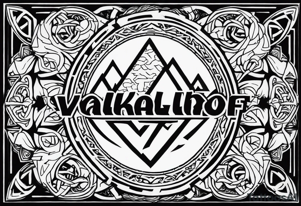 Sword shield dragon Valhalla valknut bear wolf tattoo idea