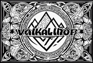 Sword shield dragon Valhalla valknut bear wolf tattoo idea