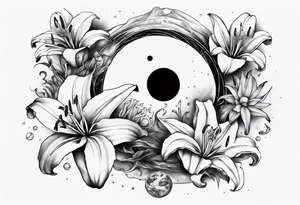 Lily planets tattoo idea