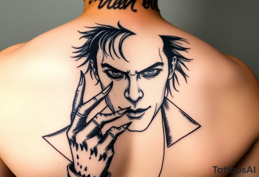 Edward scissorhands reflection off his face tattoo idea