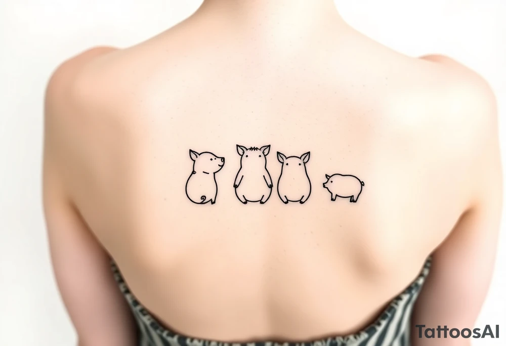 Three little pigs nursery rhyme tattoo idea