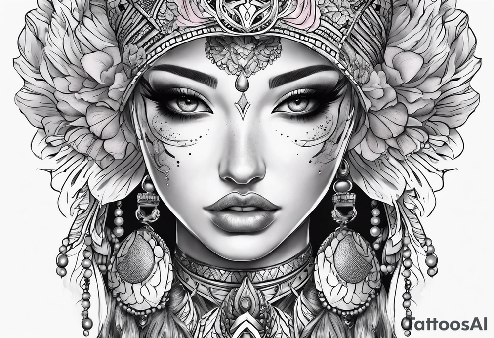 dolflamingo one piece face tattoo idea