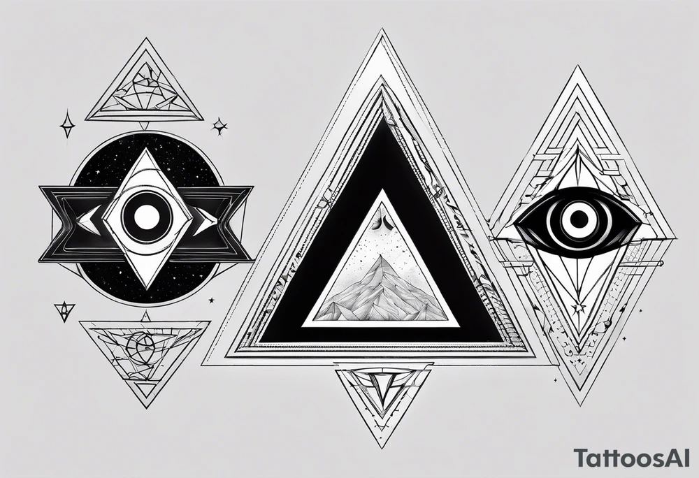 triangle in space tattoo idea