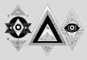 triangle in space tattoo idea
