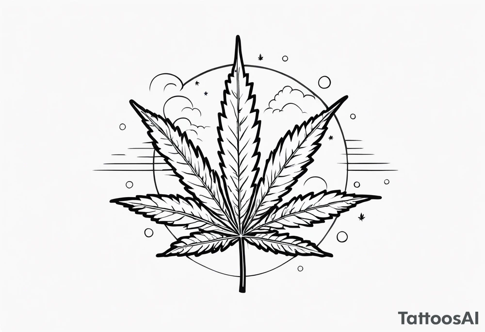 Marijuana in sky tattoo idea