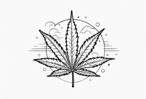 Marijuana in sky tattoo idea