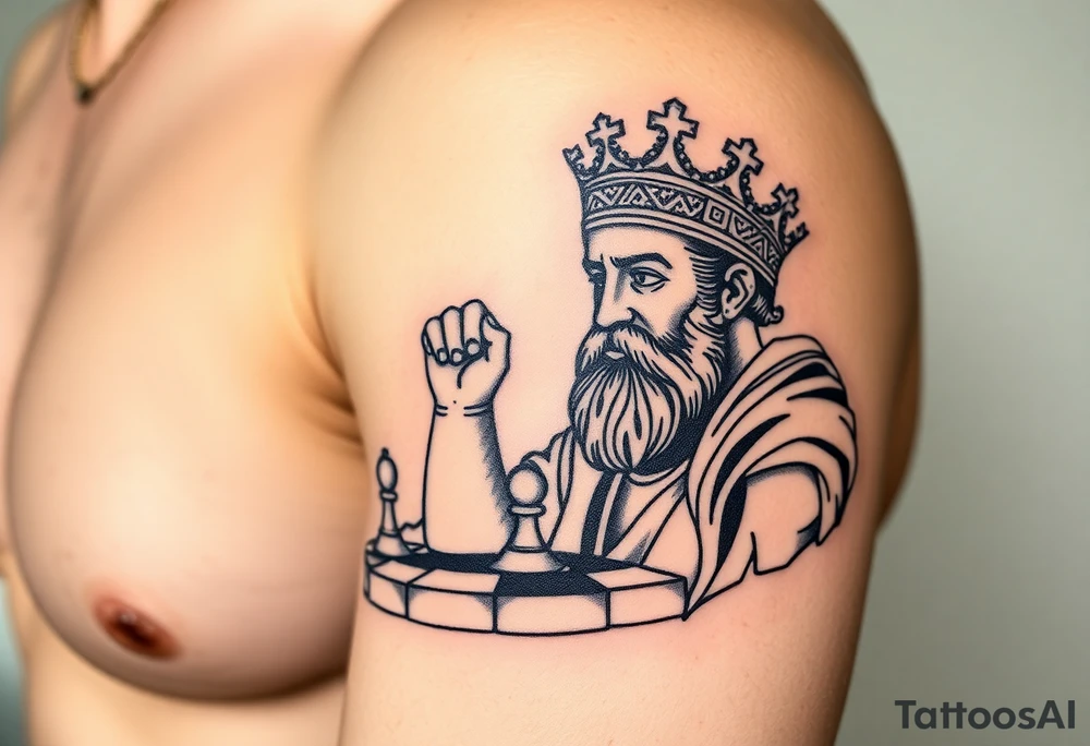 Chess vs life with Marcus Aurelius tattoo idea