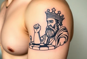 Chess vs life with Marcus Aurelius tattoo idea