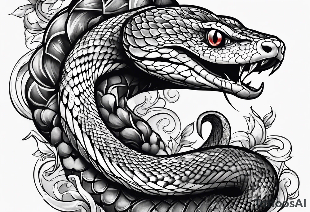 Snake black tattoo idea