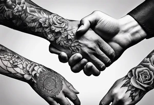 tattoo of tew hands pointing at each other but not touching tattoo idea