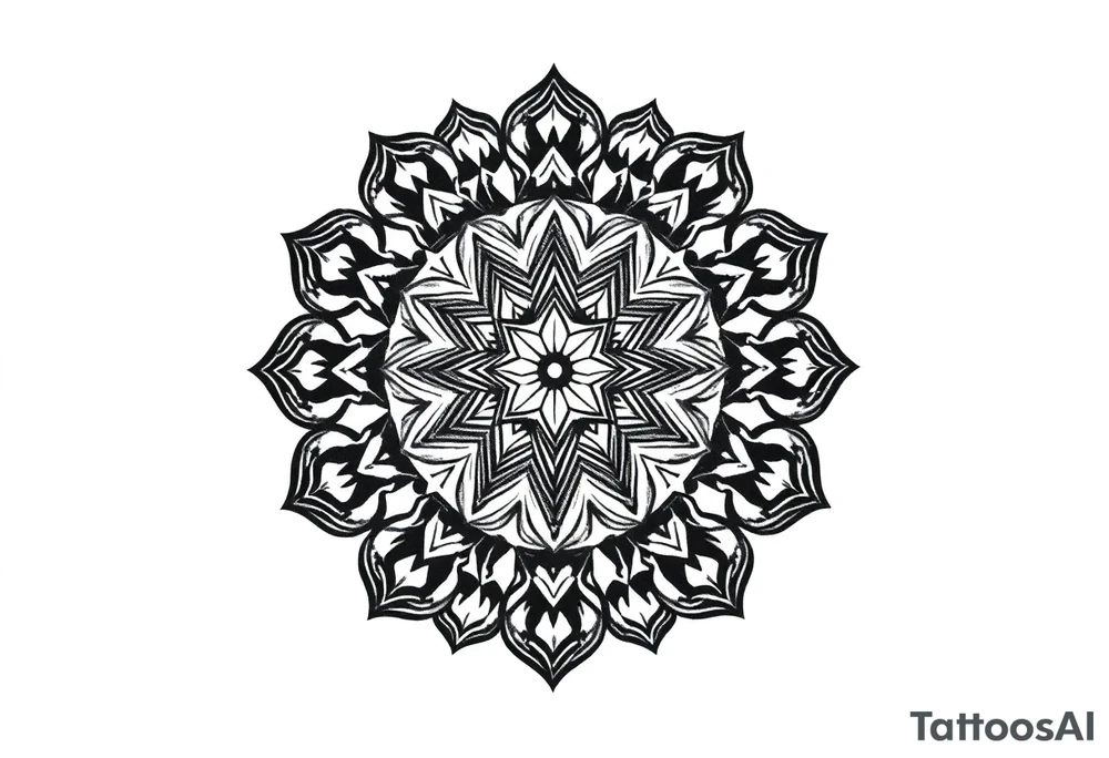 intricate mandala with sacred geometry and cosmic elements tattoo idea intricate mandala with sacred geometry and cosmic elements tattoo idea
