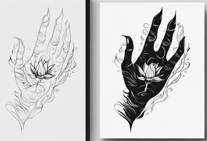 Scary hand tattoo idea