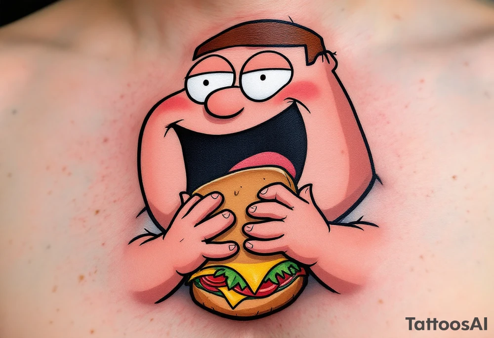 Peter Griffin eating a sandwich tattoo idea