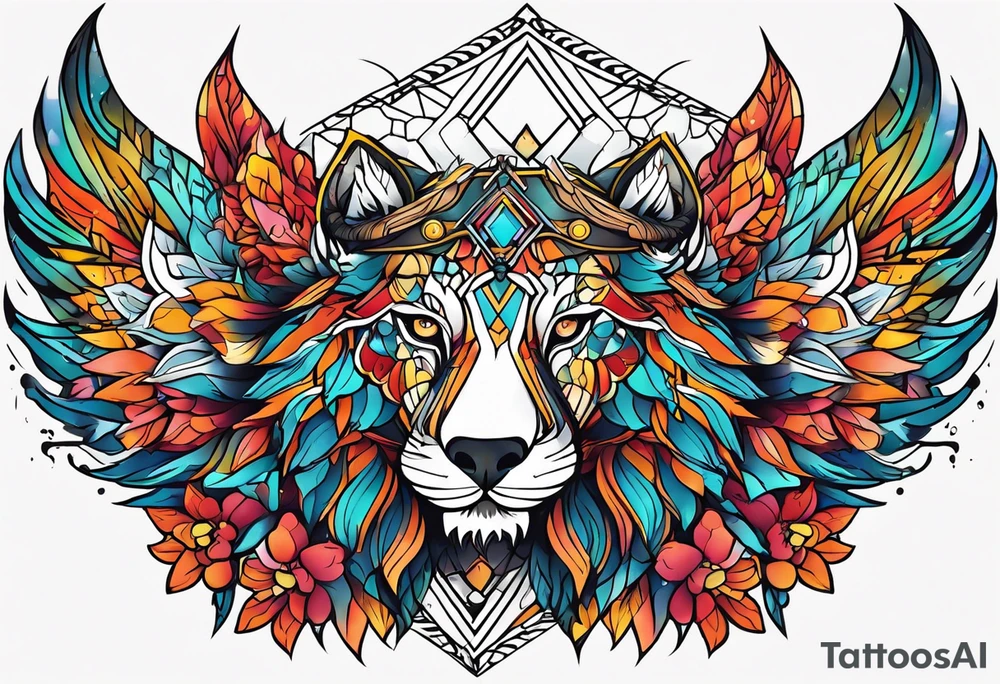 tatto prajurit dan api tattoo idea