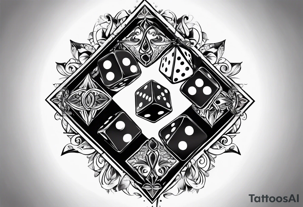 Dice, Don't hear don't speak don't hear tattoo idea