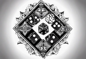 Dice, Don't hear don't speak don't hear tattoo idea
