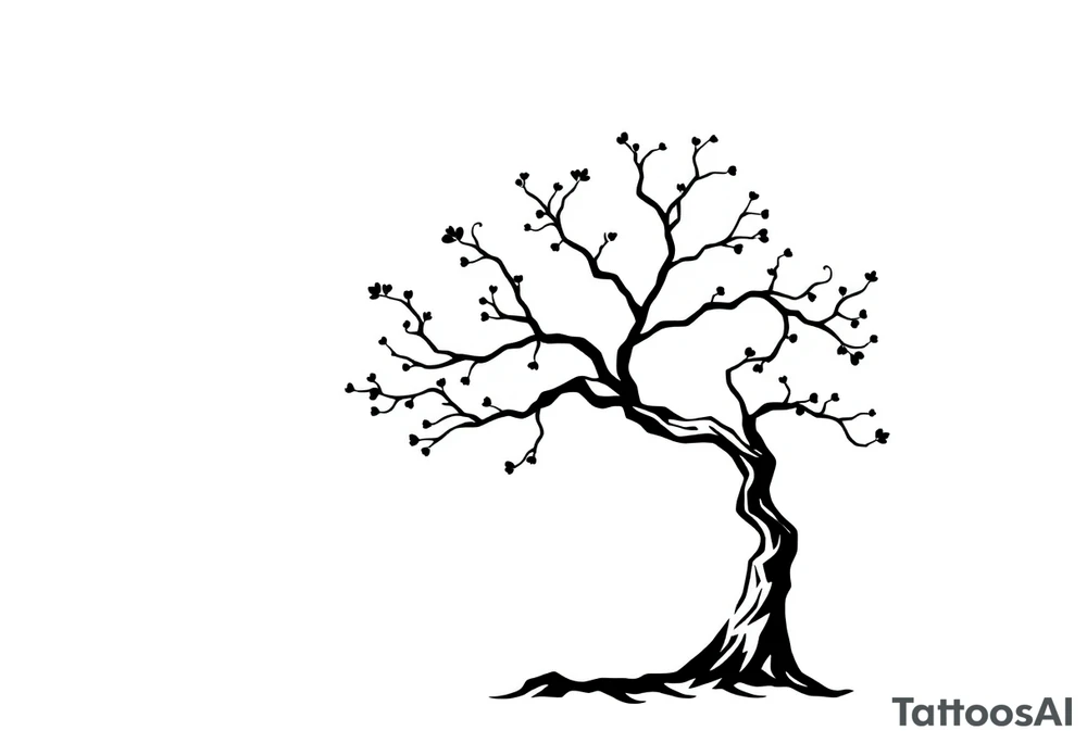 easy windy tree with 02.18.1998 tattoo idea