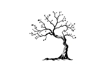 easy windy tree with 02.18.1998 tattoo idea