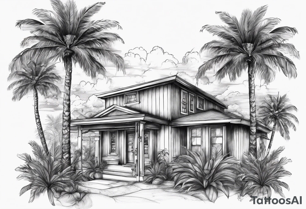florida grown with palm trees tattoo idea