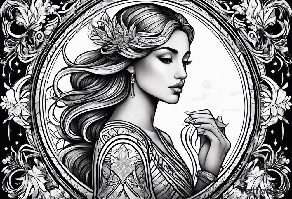 virgo zodiac sign tattoo idea
