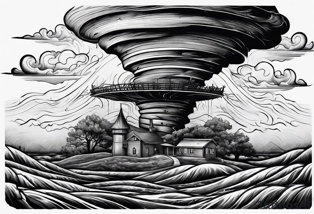 Tornado storm tattoo idea