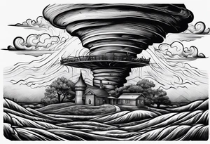 Tornado storm tattoo idea