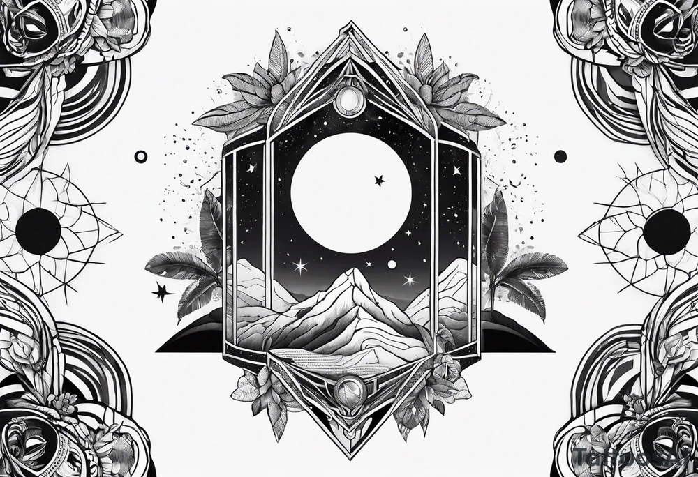 space versus nature tattoo idea